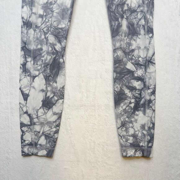 ATHLETA Salutation Tie Dye Ankle 7/8 Leggings Stash Pocket Gray White Sz XS - Picture 5 of 11